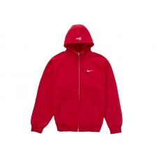 Supreme Nike Zip Up Hooded Sweatshirt Red