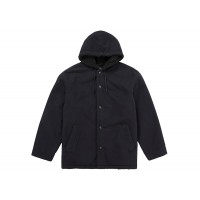 Supreme Number (N)ine Faux Shearling Hooded Coat Black