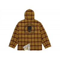 Supreme Number (N)ine Faux Shearling Hooded Coat Brown
