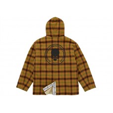 Supreme Number (N)ine Faux Shearling Hooded Coat Brown