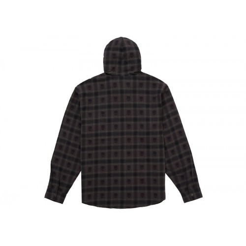 Supreme Number (N)ine Hooded Flannel Shirt Black