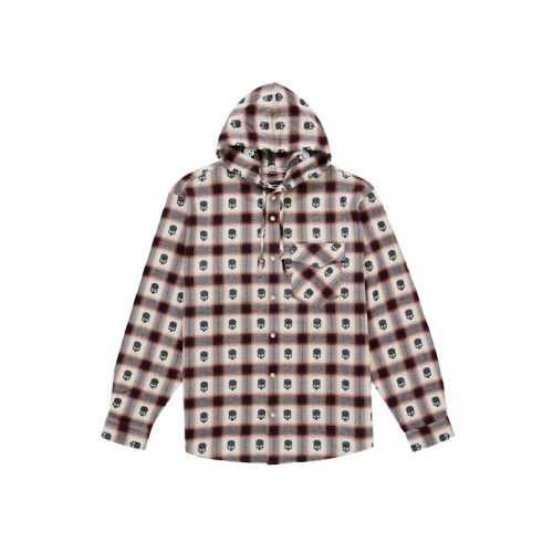 Supreme Number (N)ine Hooded Flannel Shirt White
