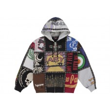 Supreme Number (N)ine Patchwork Zip Up Hooded Sweatshirt Multicolor