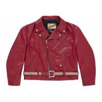 Supreme Number (N)ine Schott Perfecto Leather Jacket Red