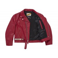 Supreme Number (N)ine Schott Perfecto Leather Jacket Red