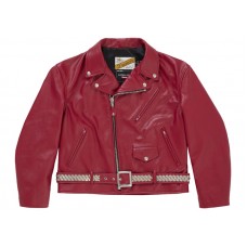 Supreme Number (N)ine Schott Perfecto Leather Jacket Red