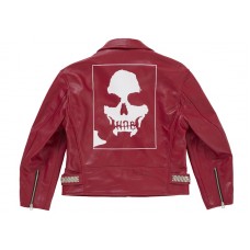 Supreme Number (N)ine Schott Perfecto Leather Jacket Red