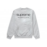 Supreme NYC Crewneck Ash Grey