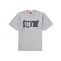 Supreme Old English S/S Top (SS24) Heather Grey