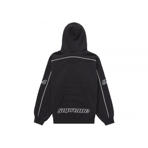 Supreme Overlock Hooded Sweatshirt Black