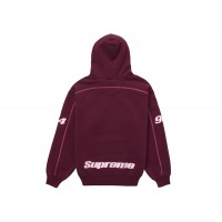 Supreme Overlock Hooded Sweatshirt Burgundy