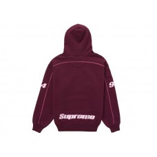 Supreme Overlock Hooded Sweatshirt Burgundy