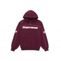 Supreme Overlock Hooded Sweatshirt Burgundy