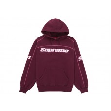Supreme Overlock Hooded Sweatshirt Burgundy