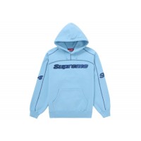 Supreme Overlock Hooded Sweatshirt Light Blue