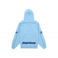 Supreme Overlock Hooded Sweatshirt Light Blue