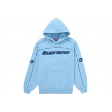 Supreme Overlock Hooded Sweatshirt Light Blue