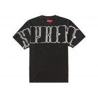 Supreme Overprint Knockout S/S Top Black