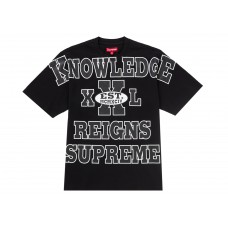 Supreme Overprint Knowledge S/S Top Black