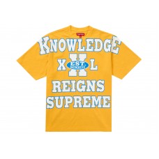 Supreme Overprint Knowledge S/S Top Gold