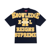 Supreme Overprint Knowledge S/S Top Navy
