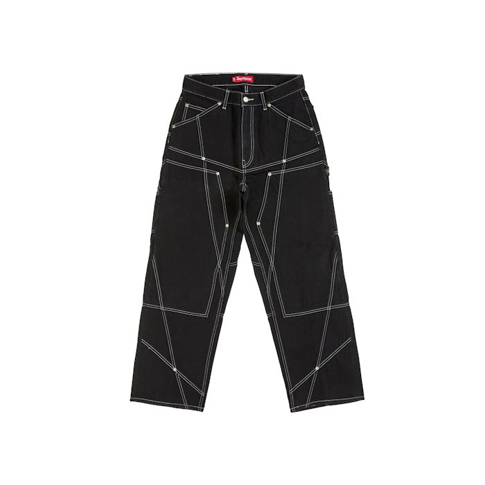 Брюки Supreme Paneled Double Knee Painter Pant Black Брюки Supreme Paneled Double Knee Painter Pant Black