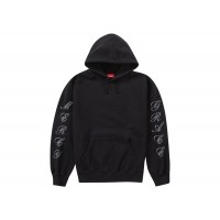 Supreme Patches Spiral Hooded Sweatshirt Black