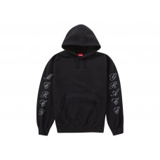 Supreme Patches Spiral Hooded Sweatshirt Black