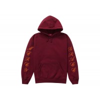 Supreme Patches Spiral Hooded Sweatshirt Cardinal