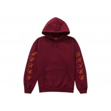 Supreme Patches Spiral Hooded Sweatshirt Cardinal