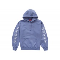 Supreme Patches Spiral Hooded Sweatshirt Light Purple