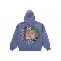 Supreme Patches Spiral Hooded Sweatshirt Light Purple