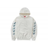 Supreme Patches Spiral Hooded Sweatshirt White