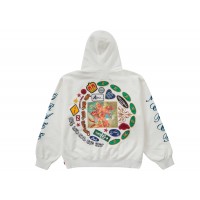 Supreme Patches Spiral Hooded Sweatshirt White