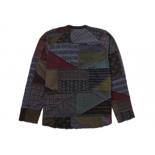 Оригинальный шмот Supreme Patchwork Jacquard L/S Top Black - 70см