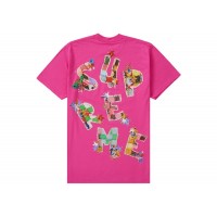 Supreme Patchwork Tee Fuchsia