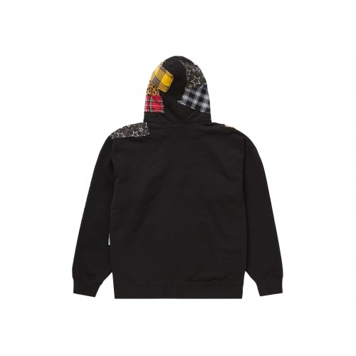 Оригинальный шмот Supreme Patchwork Zip Up Hooded Sweatshirt Black