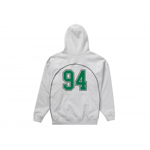 Оригинальный шмот Supreme Boxy Piping Arc Hooded Sweatshirt Ash Grey - 70см