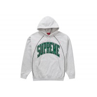 Supreme Boxy Piping Arc Hooded Sweatshirt Ash Grey