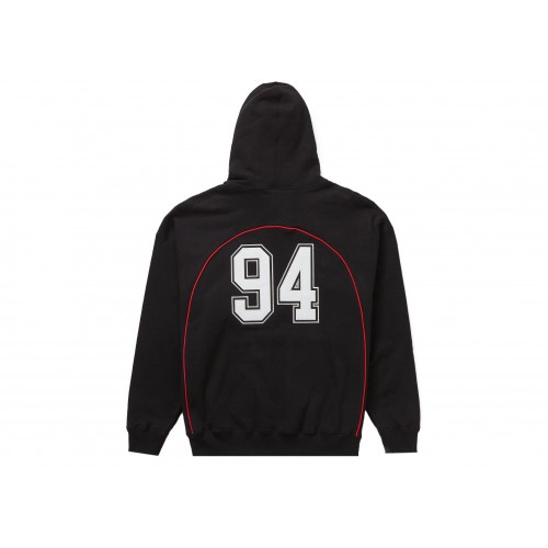 Оригинальный шмот Supreme Boxy Piping Arc Hooded Sweatshirt Black - 70см