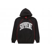 Supreme Boxy Piping Arc Hooded Sweatshirt Black