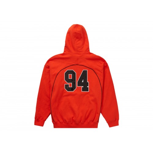 Оригинальный шмот Supreme Boxy Piping Arc Hooded Sweatshirt Bright Orange - 70см