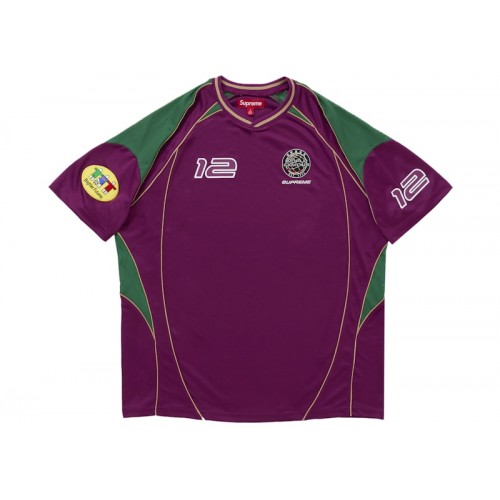 Supreme Piping Soccer Jersey Raspberry