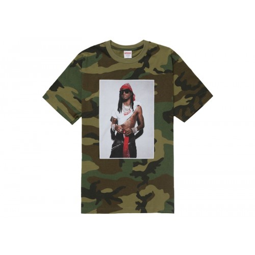 Supreme Playboi Carti Tee Woodland Camo
