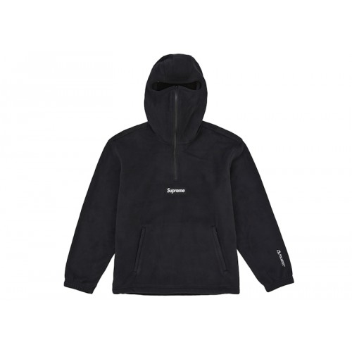 Supreme Polartec Face Mask Half Zip Hooded Sweatshirt Black