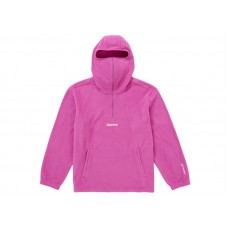 Supreme Polartec Face Mask Half Zip Hooded Sweatshirt Pink