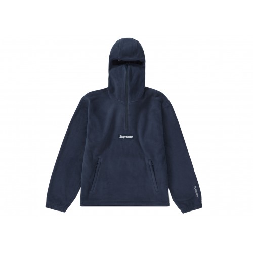 Оригинальный шмот Supreme Polartec Facemask Half Zip Hooded Sweatshirt Navy