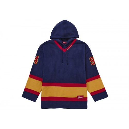 Supreme Polartec Hooded Hockey Jersey Navy