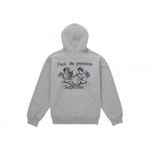 Supreme President Hooded Sweatshirt Heather Grey