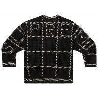 Supreme Quilt Stitch Sweater Black